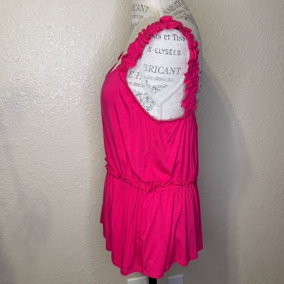 Harper 241 Women's Fuchsia Pink Sleeveless Peplum Top Large - Picture 6 of 11